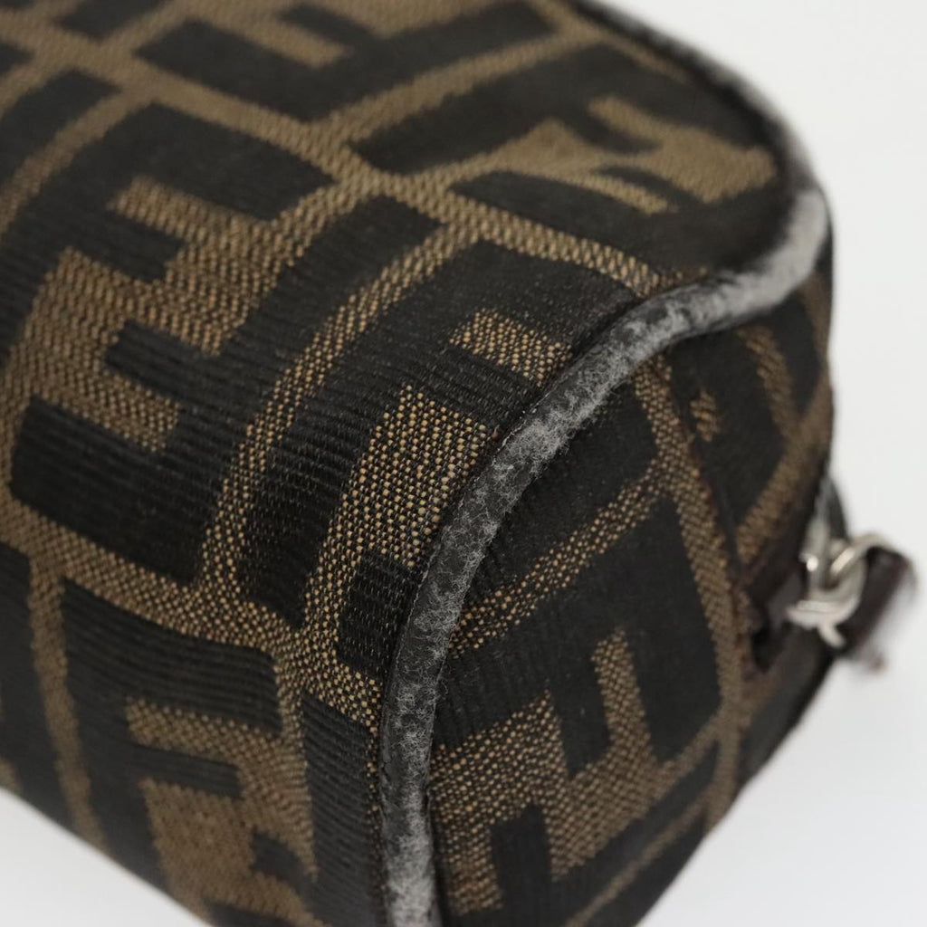 FENDI Zucca Canvas Pouch Brown Black fm4108