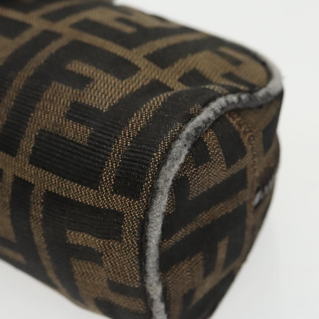 FENDI Zucca Canvas Pouch Brown Black fm4108