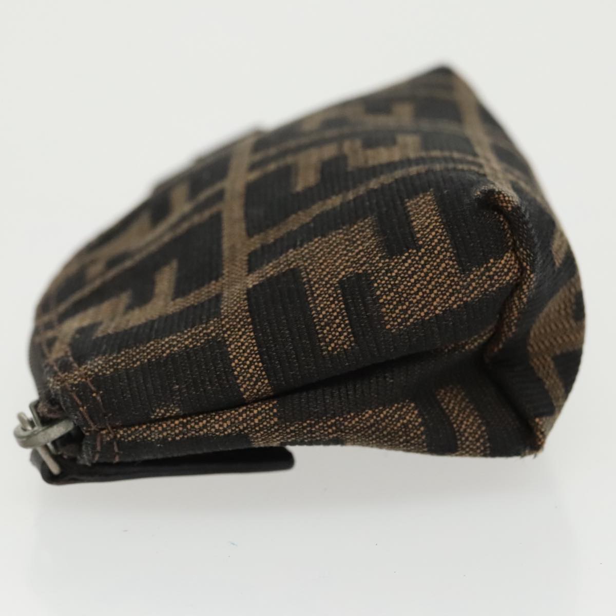 FENDI Zucca Canvas Pouch Brown Black fm4109