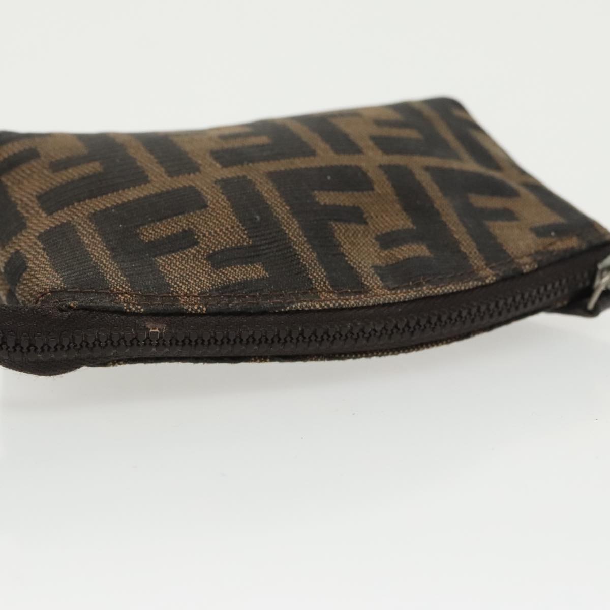 FENDI Zucca Canvas Pouch Brown Black fm4109