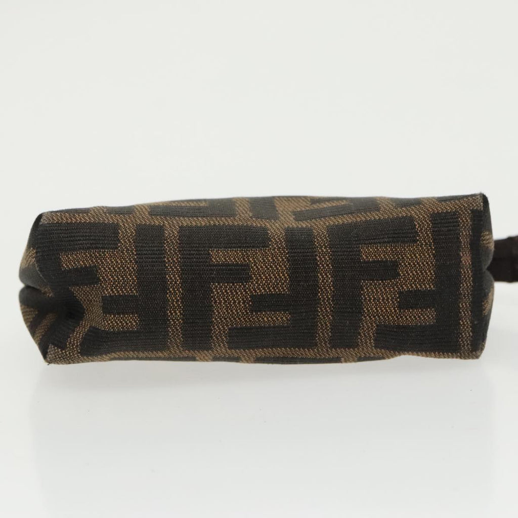 FENDI Zucca Canvas Pouch Brown Black fm4109