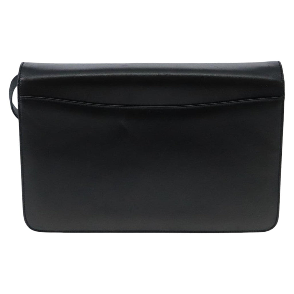 GUCCI Shoulder Bag Leather Black Gold 004 33 0241 fm4114