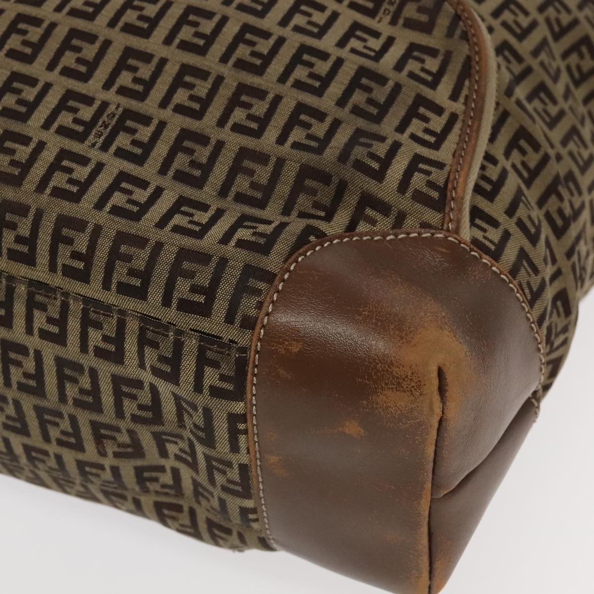 FENDI Zucchino Canvas Hand Bag Beige fm4127