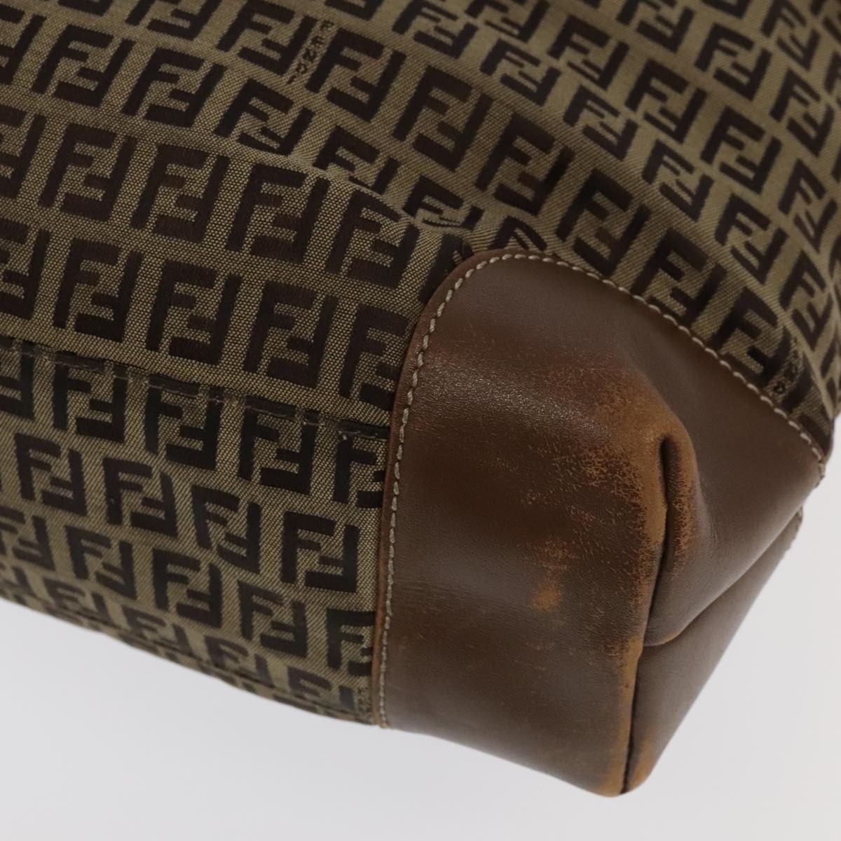 FENDI Zucchino Canvas Hand Bag Beige fm4127