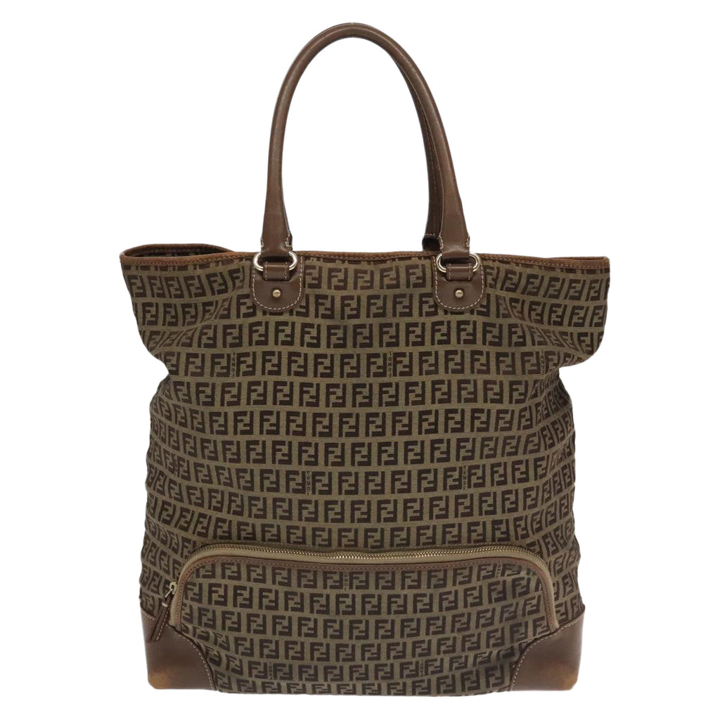 FENDI Zucchino Canvas Hand Bag Beige fm4127
