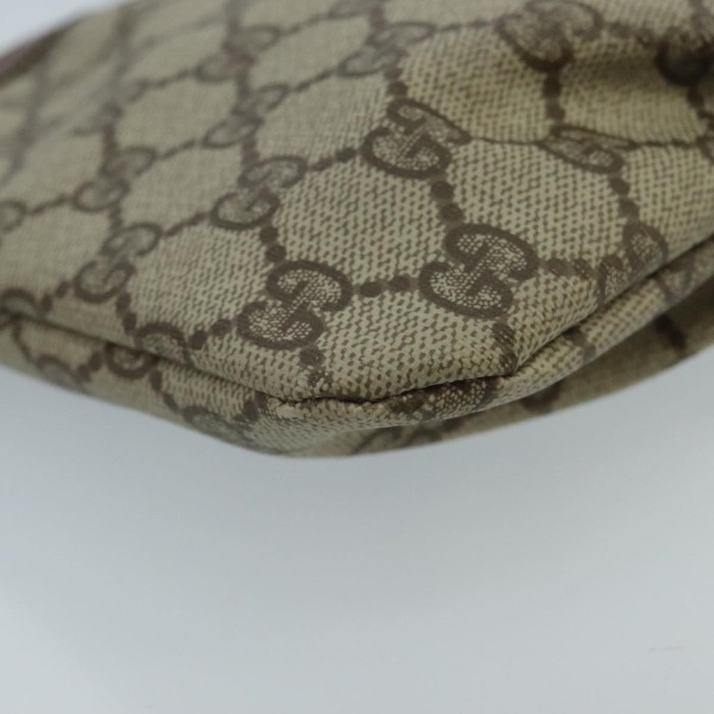 GUCCI GG Supreme Clutch Bag PVC Beige fm4139