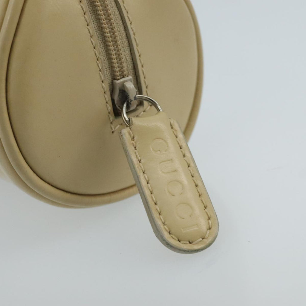 GUCCI Pouch Patent leather Beige fm4142