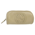 GUCCI Pouch Patent leather Beige fm4142