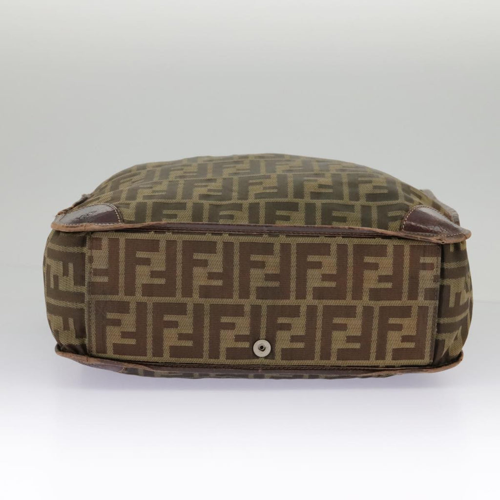 FENDI Zucca Canvas Tote Bag Brown Black fm4146