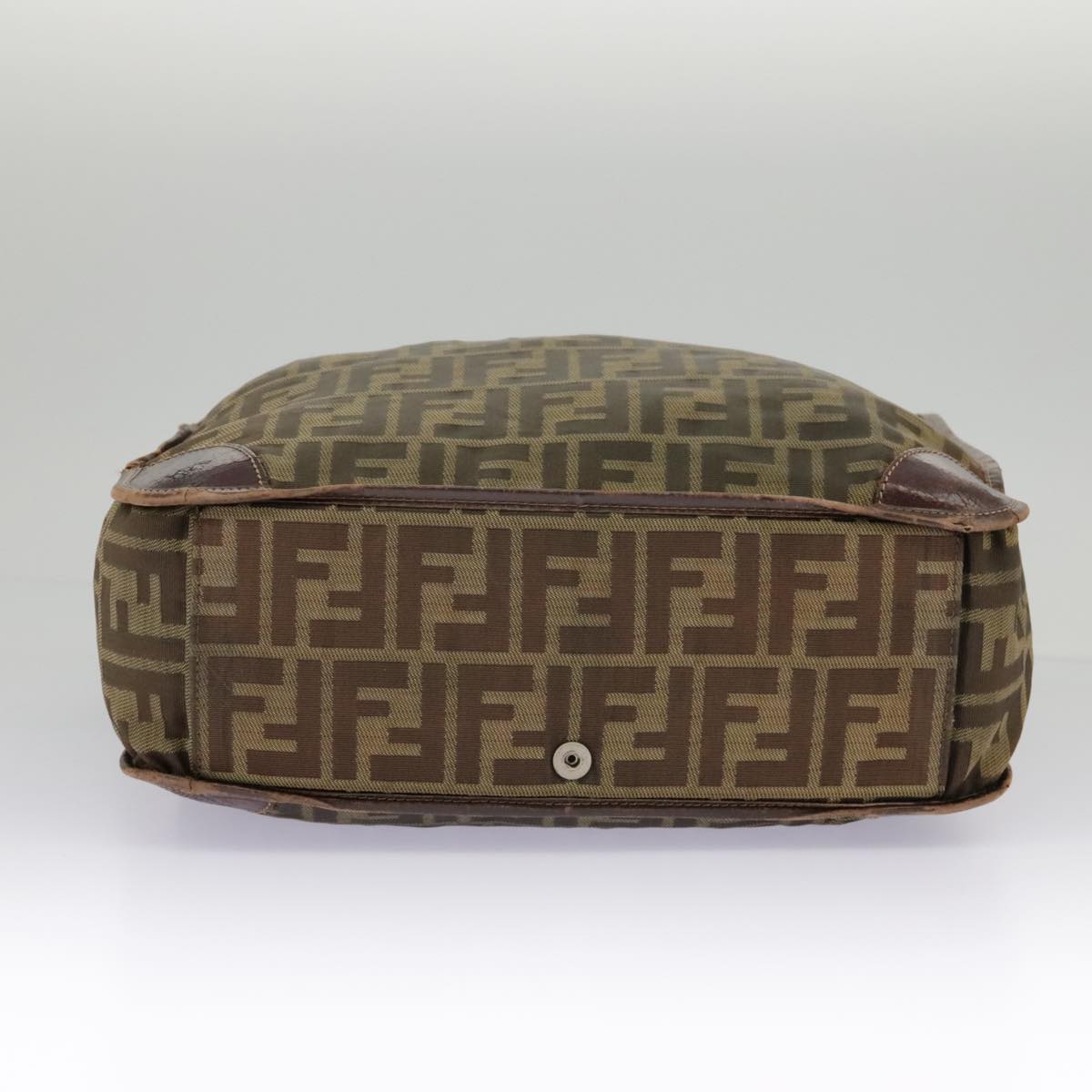 FENDI Zucca Canvas Tote Bag Brown Black fm4146