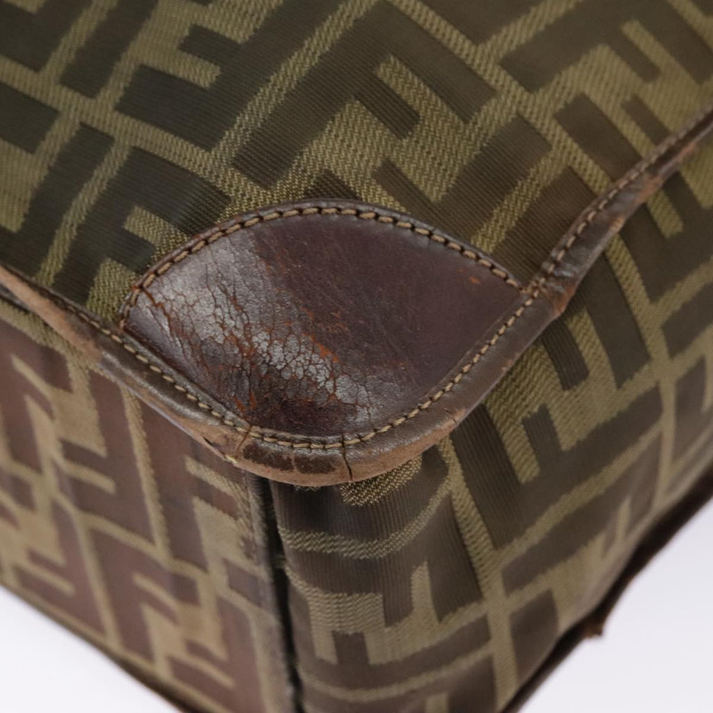 FENDI Zucca Canvas Tote Bag Brown Black fm4146