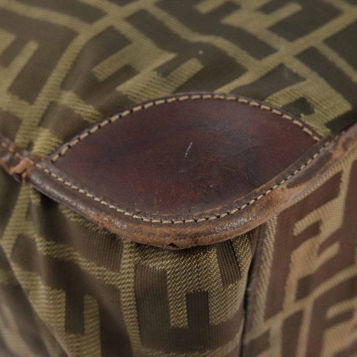 FENDI Zucca Canvas Tote Bag Brown Black fm4146