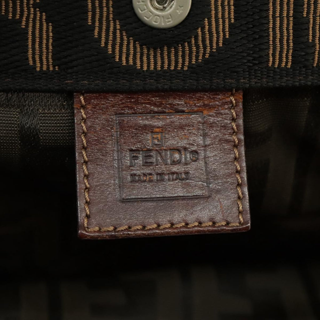 FENDI Zucca Canvas Tote Bag Brown Black fm4146