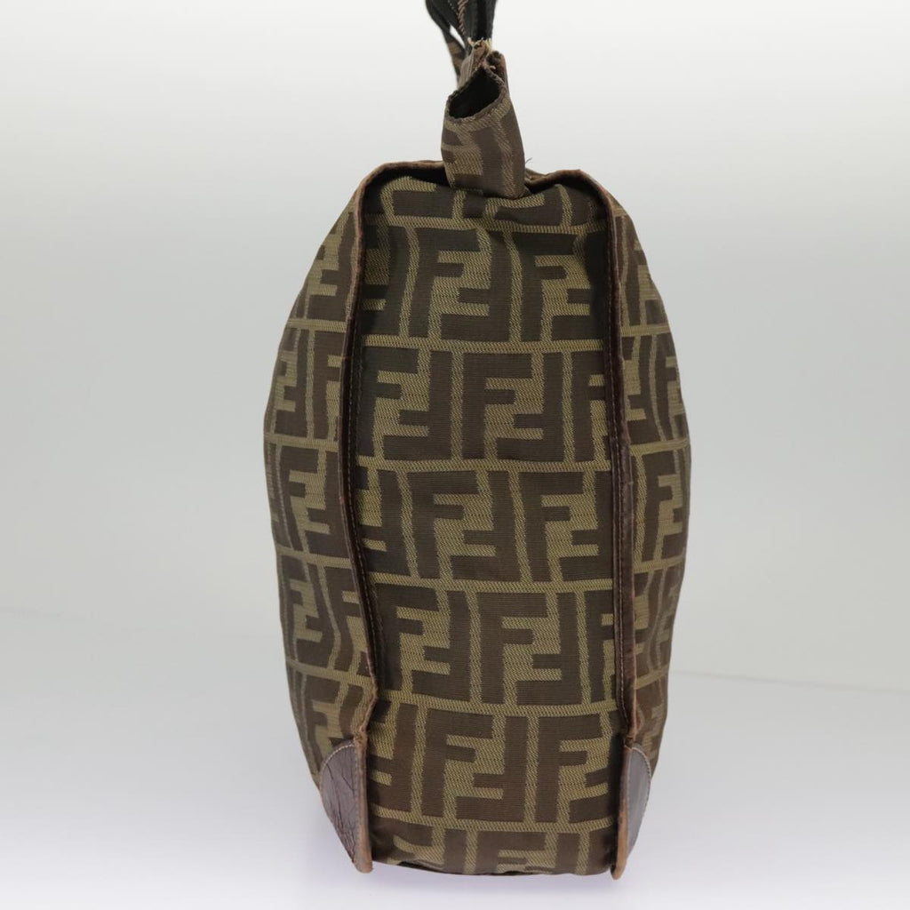 FENDI Zucca Canvas Tote Bag Brown Black fm4146