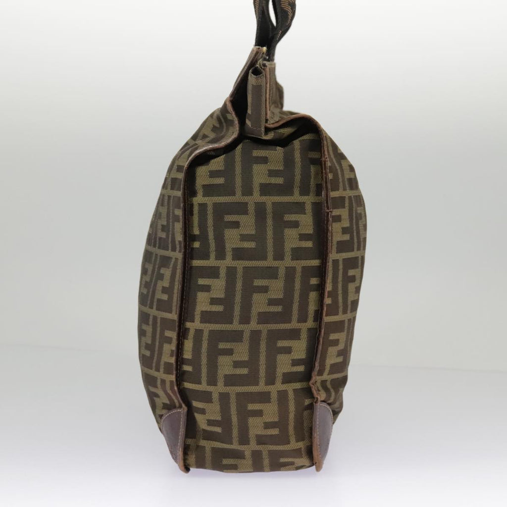 FENDI Zucca Canvas Tote Bag Brown Black fm4146