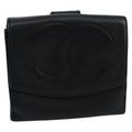CHANEL Wallet Caviar Skin Black CC fm4156