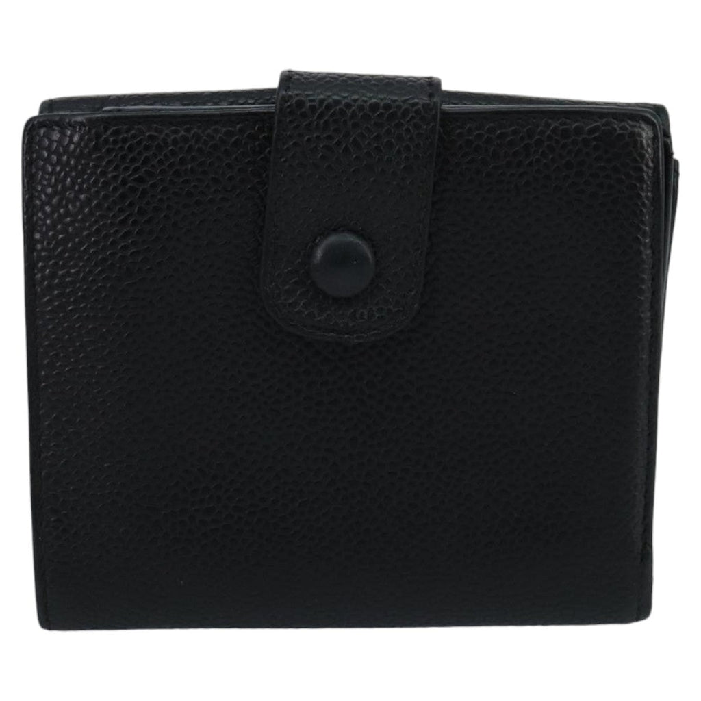 CHANEL Wallet Caviar Skin Black CC fm4156