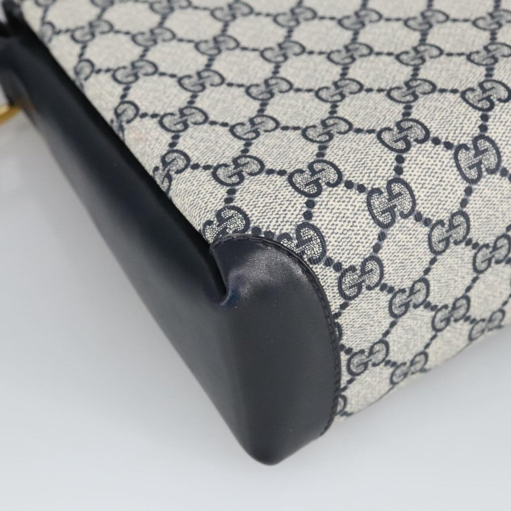 GUCCI GG Supreme Sherry Line Hand Bag PVC Navy fm4161