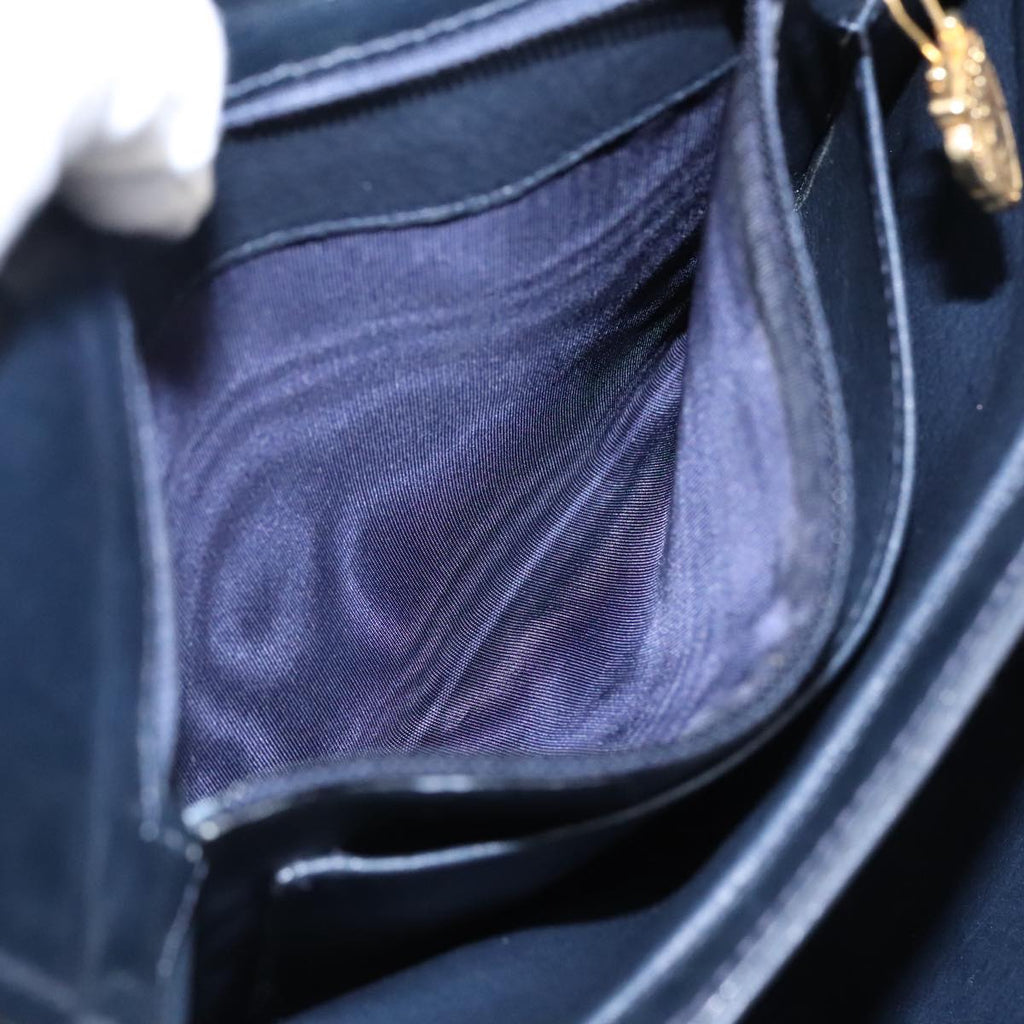 GUCCI GG Supreme Sherry Line Hand Bag PVC Navy fm4161