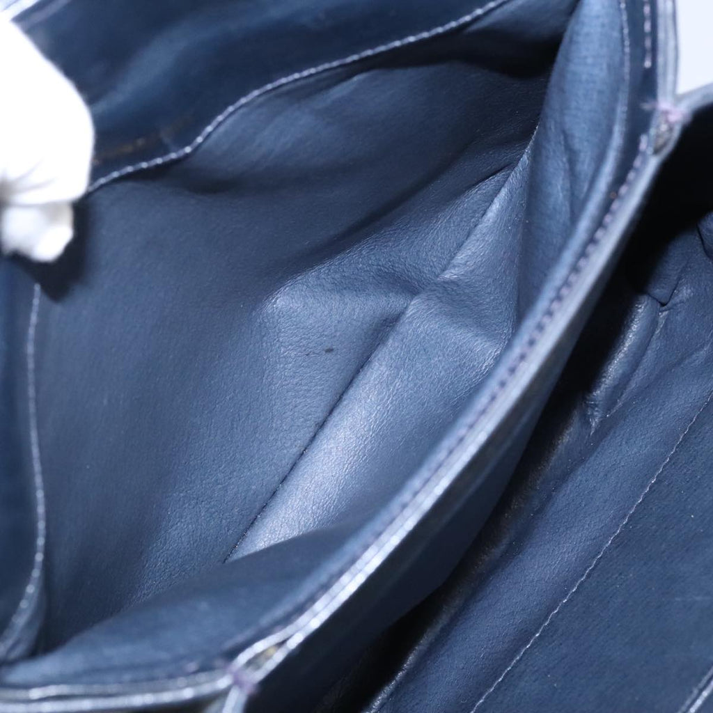 GUCCI GG Supreme Sherry Line Hand Bag PVC Navy fm4161