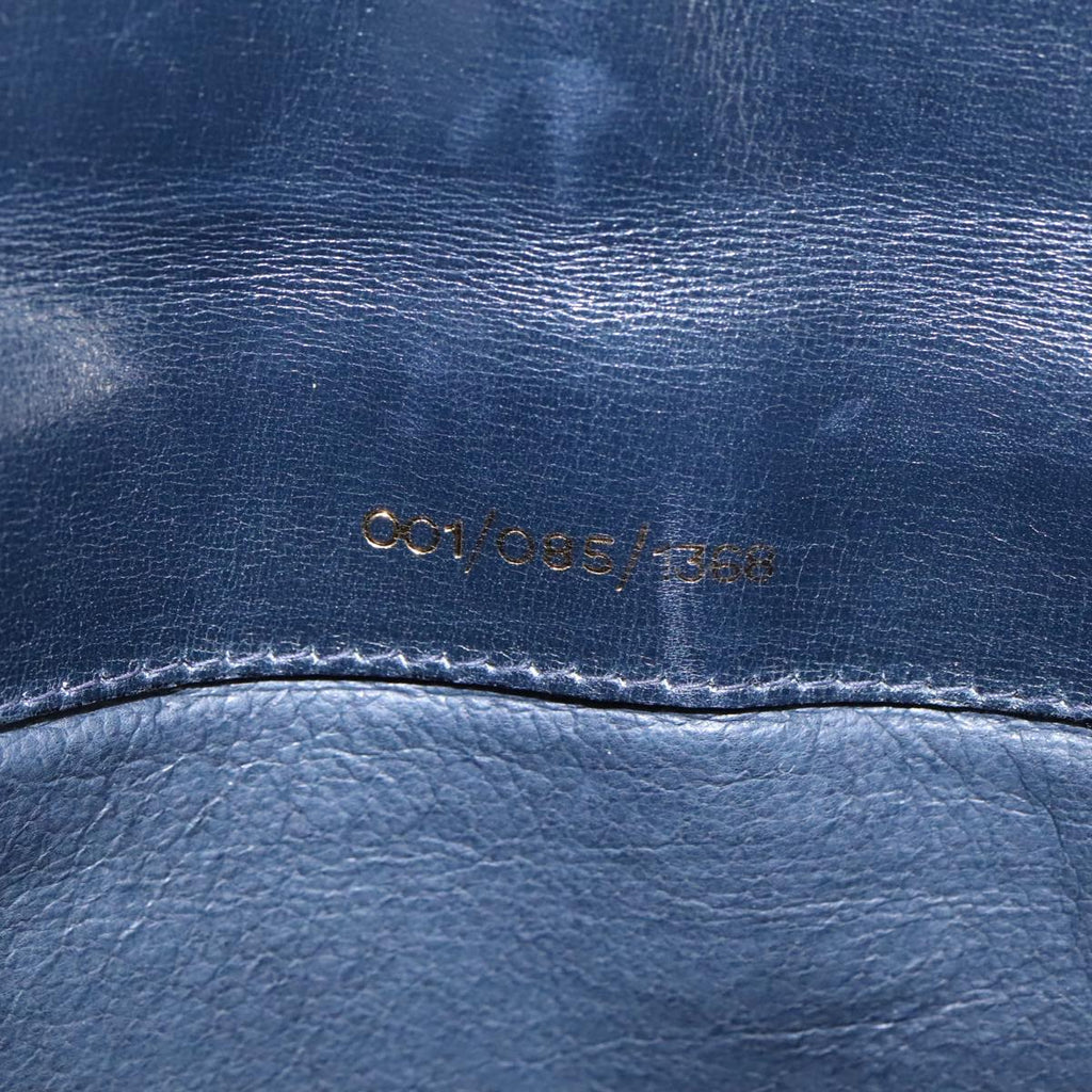 GUCCI GG Supreme Sherry Line Hand Bag PVC Navy fm4161