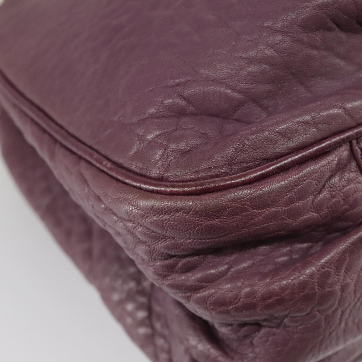 FENDI Hand Bag Leather Purple 8BR615 fm4167
