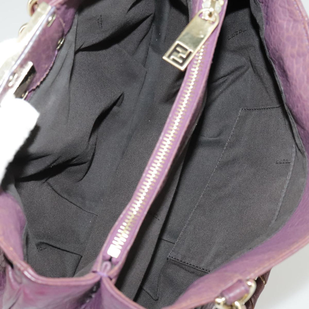 FENDI Hand Bag Leather Purple 8BR615 fm4167