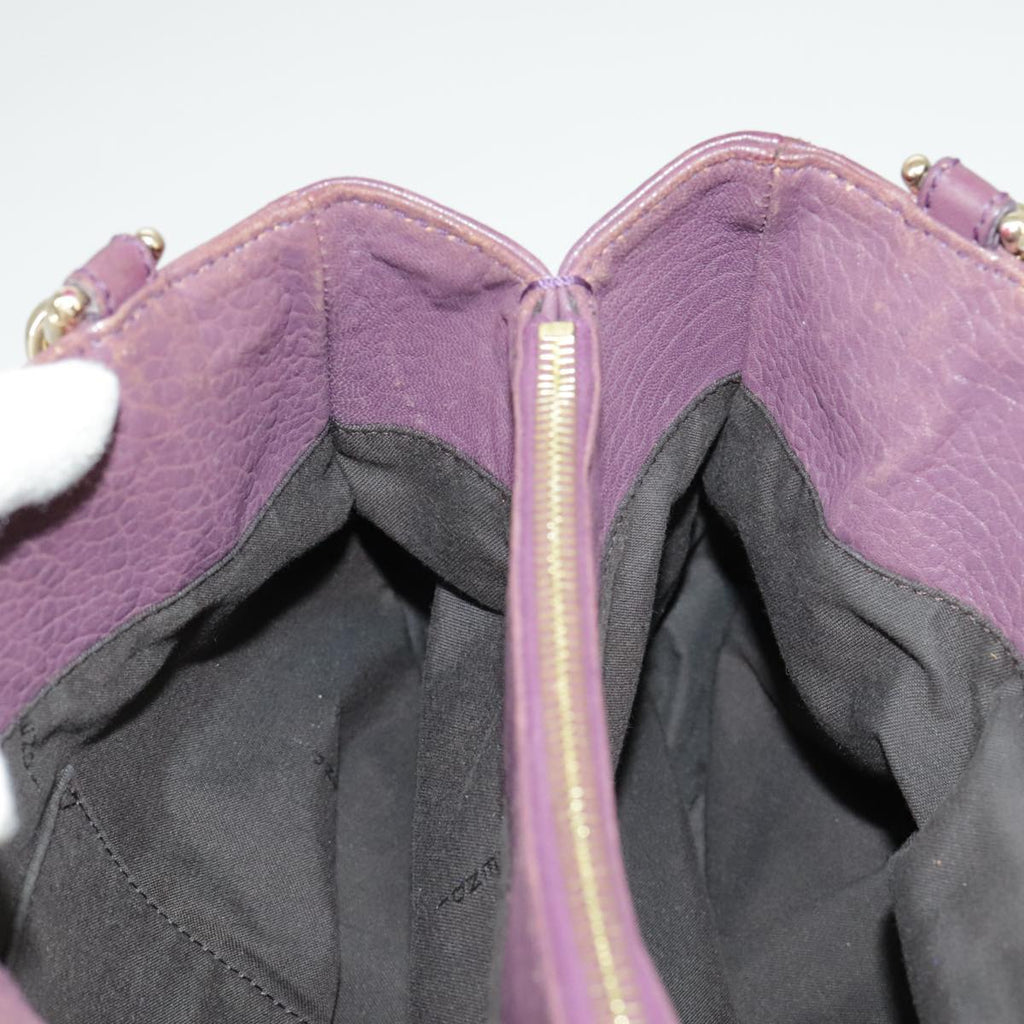 FENDI Hand Bag Leather Purple 8BR615 fm4167