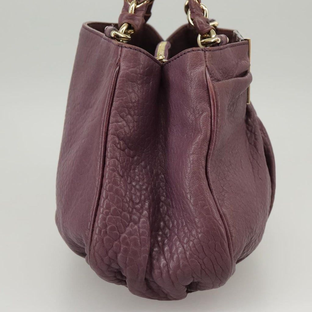 FENDI Hand Bag Leather Purple 8BR615 fm4167