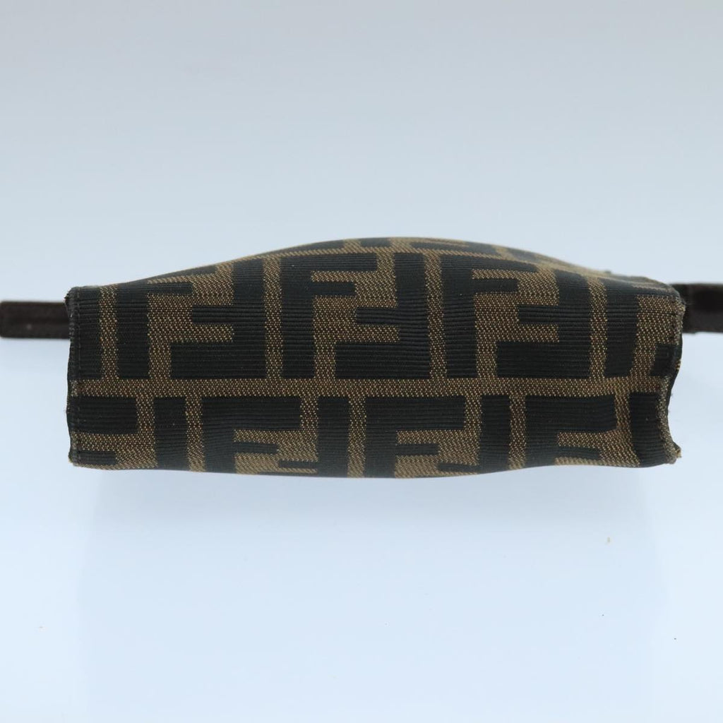 FENDI Zucca Canvas Pouch Brown Black fm4179