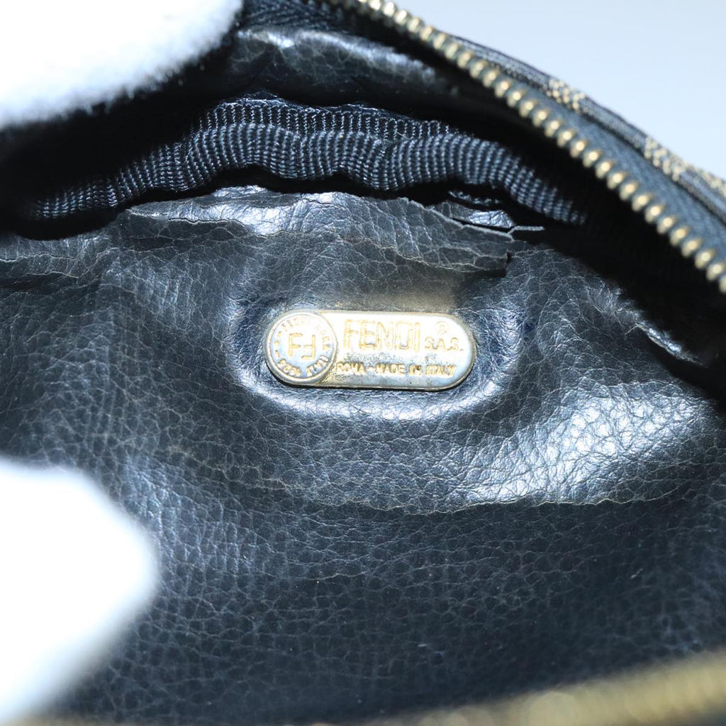 FENDI Zucca Canvas Pouch Brown Black fm4180
