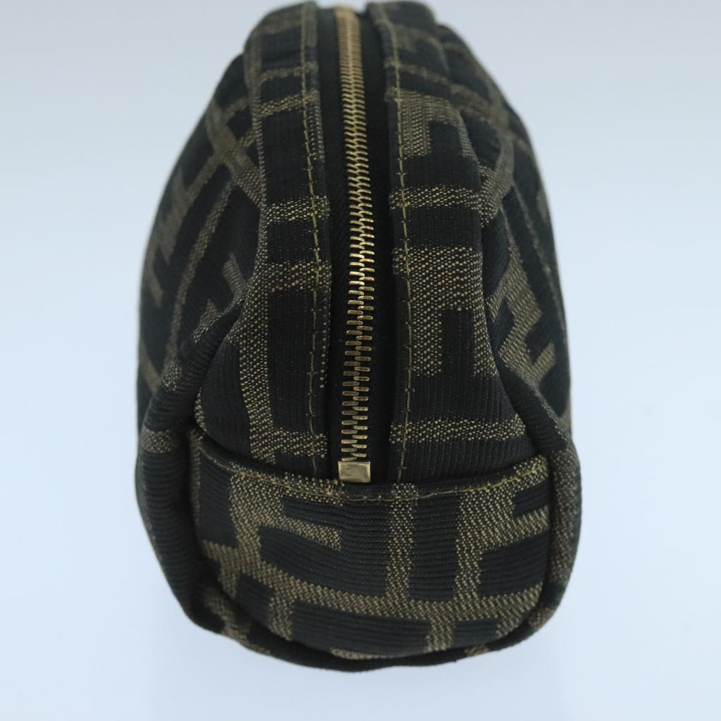 FENDI Zucca Canvas Pouch Brown Black fm4180
