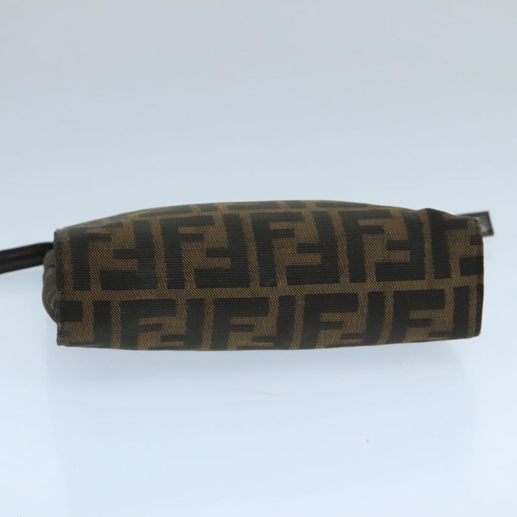FENDI Zucca Canvas Pouch Brown Black fm4181