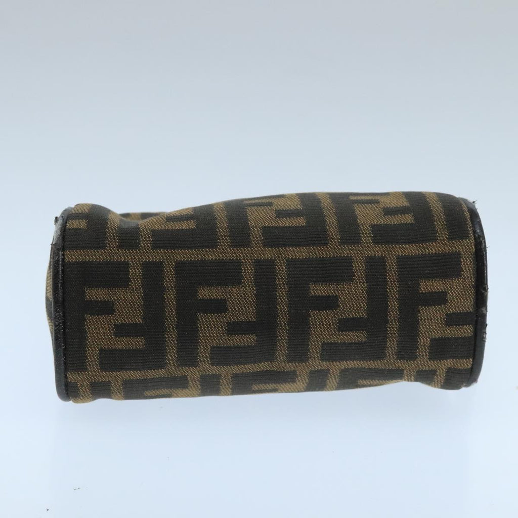 FENDI Zucca Canvas Pouch Brown Black fm4182