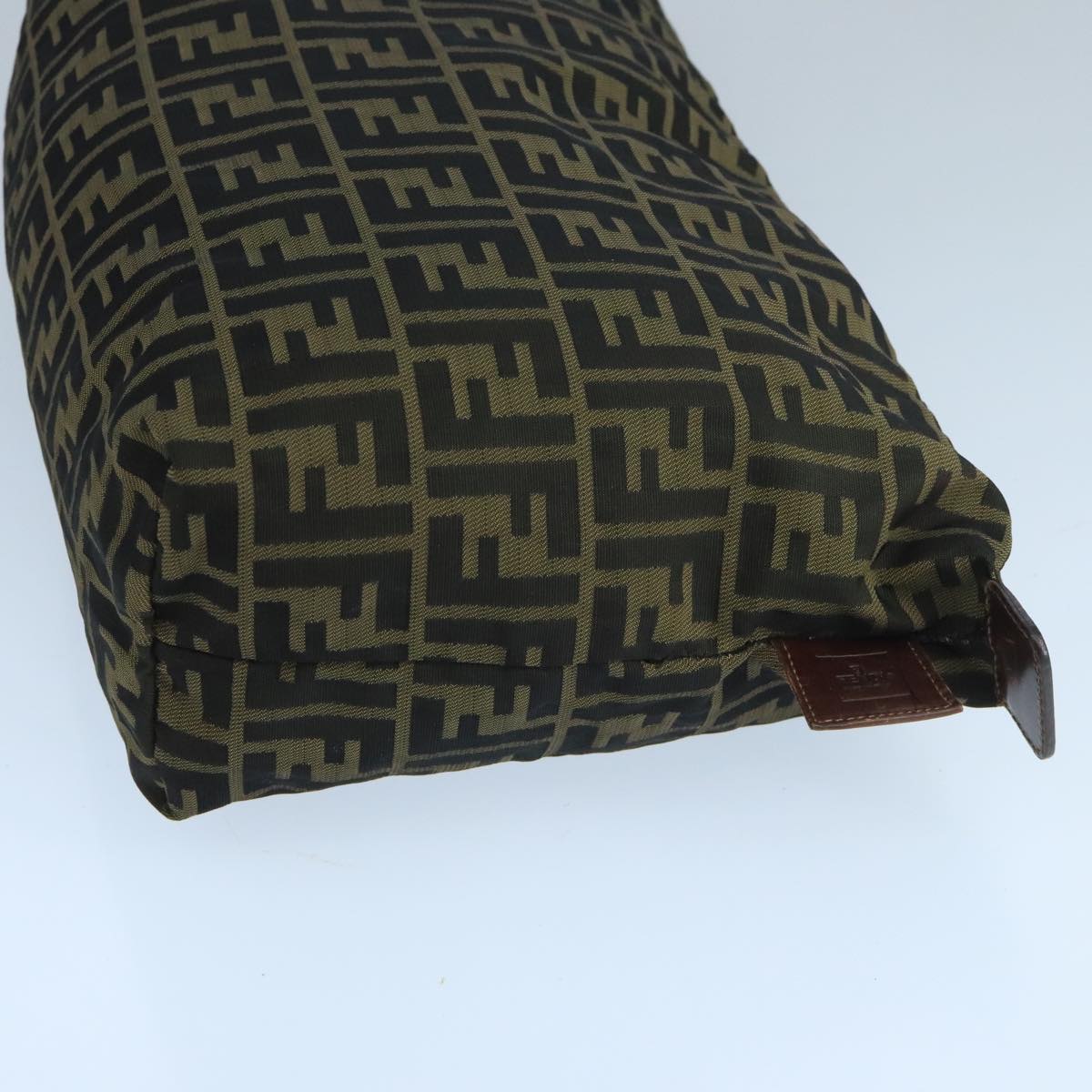 FENDI Zucca Canvas Pouch Brown Black fm4183