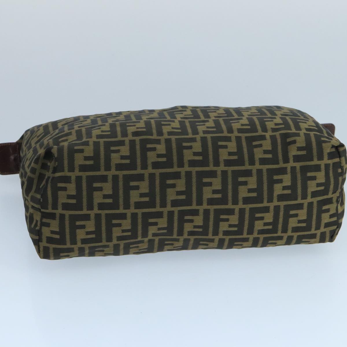 FENDI Zucca Canvas Pouch Brown Black fm4183