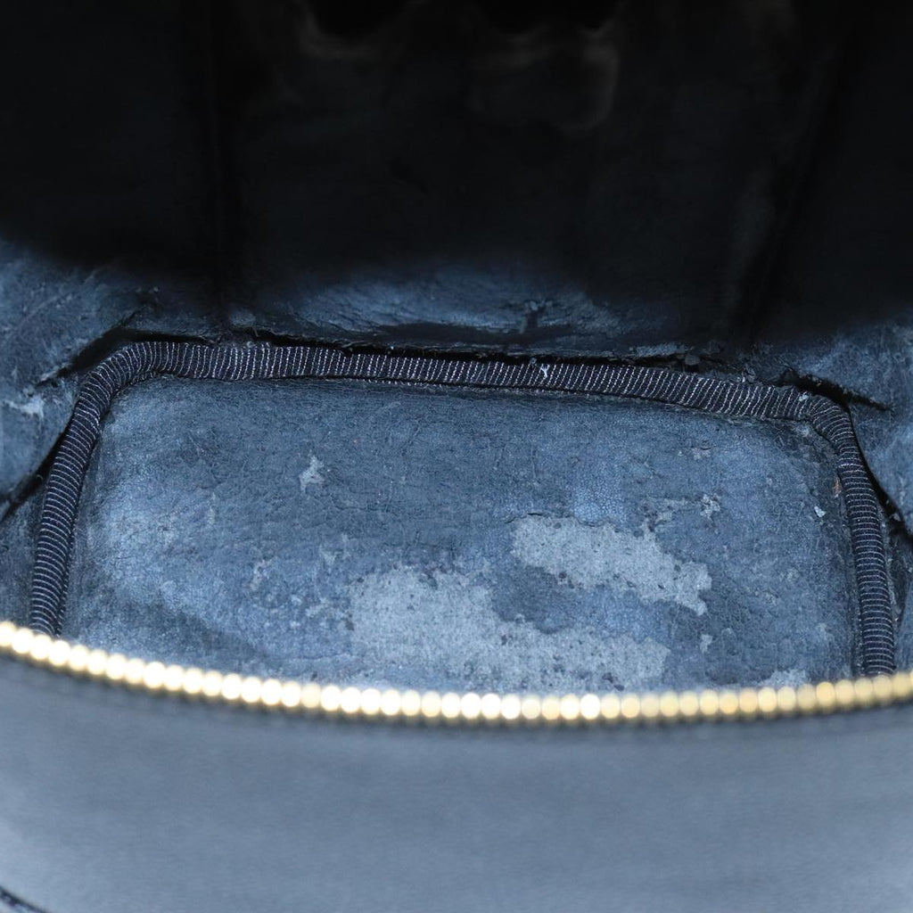 CHANEL Bicolore Vanity Cosmetic Pouch Caviar Skin Black Gold CC fm4192