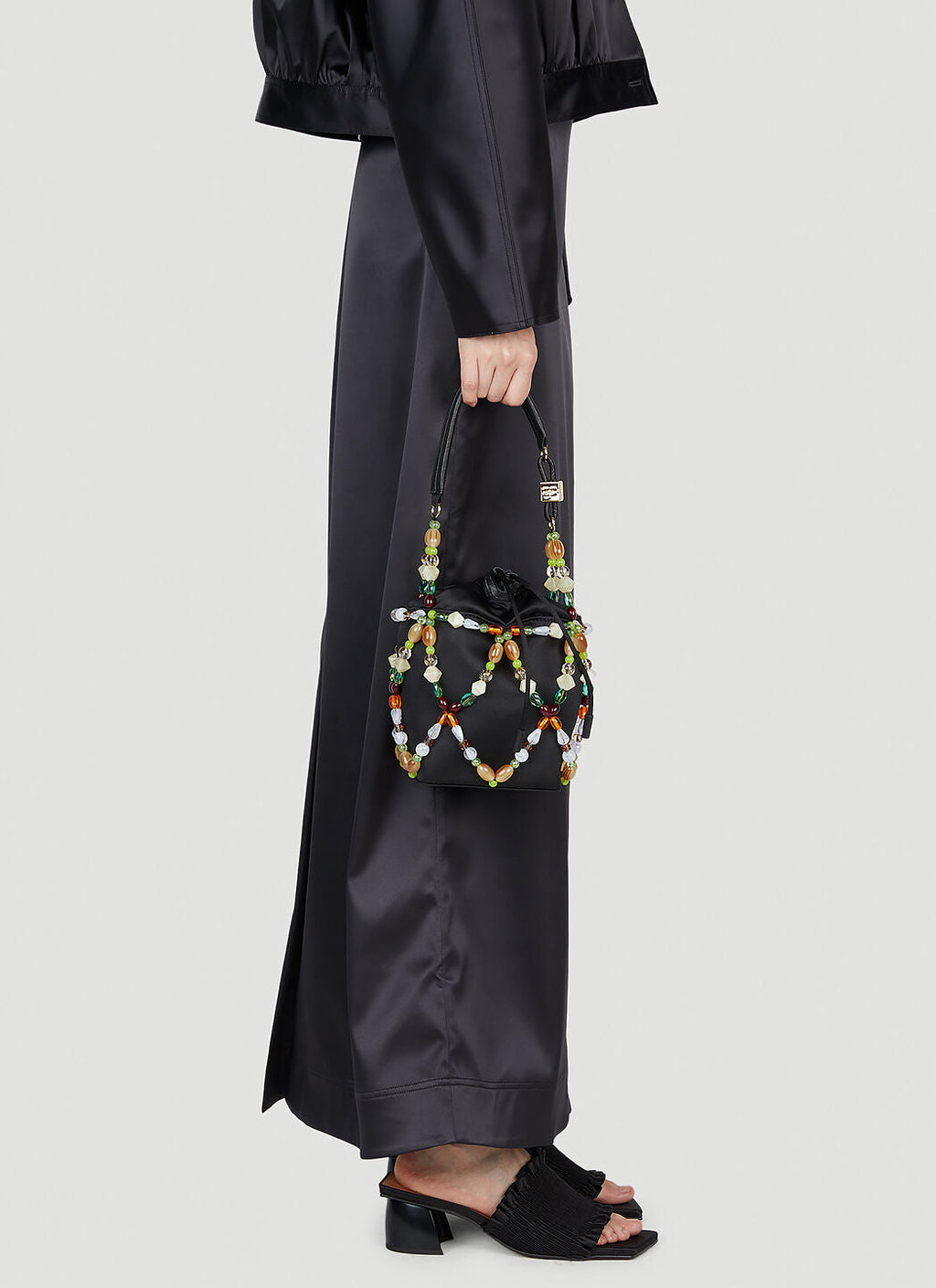Ganni Women Bucket Beads Handbag