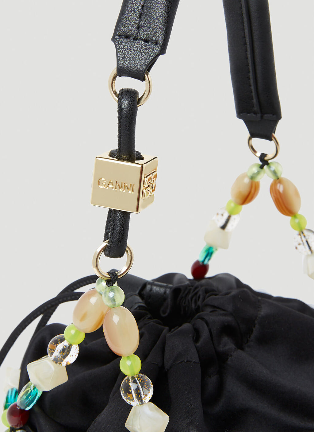 Ganni Women Bucket Beads Handbag