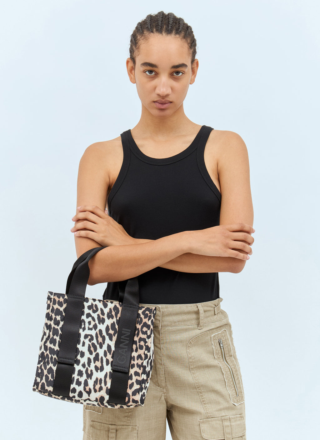 Ganni Women Recycled Tech Small Tote Bag