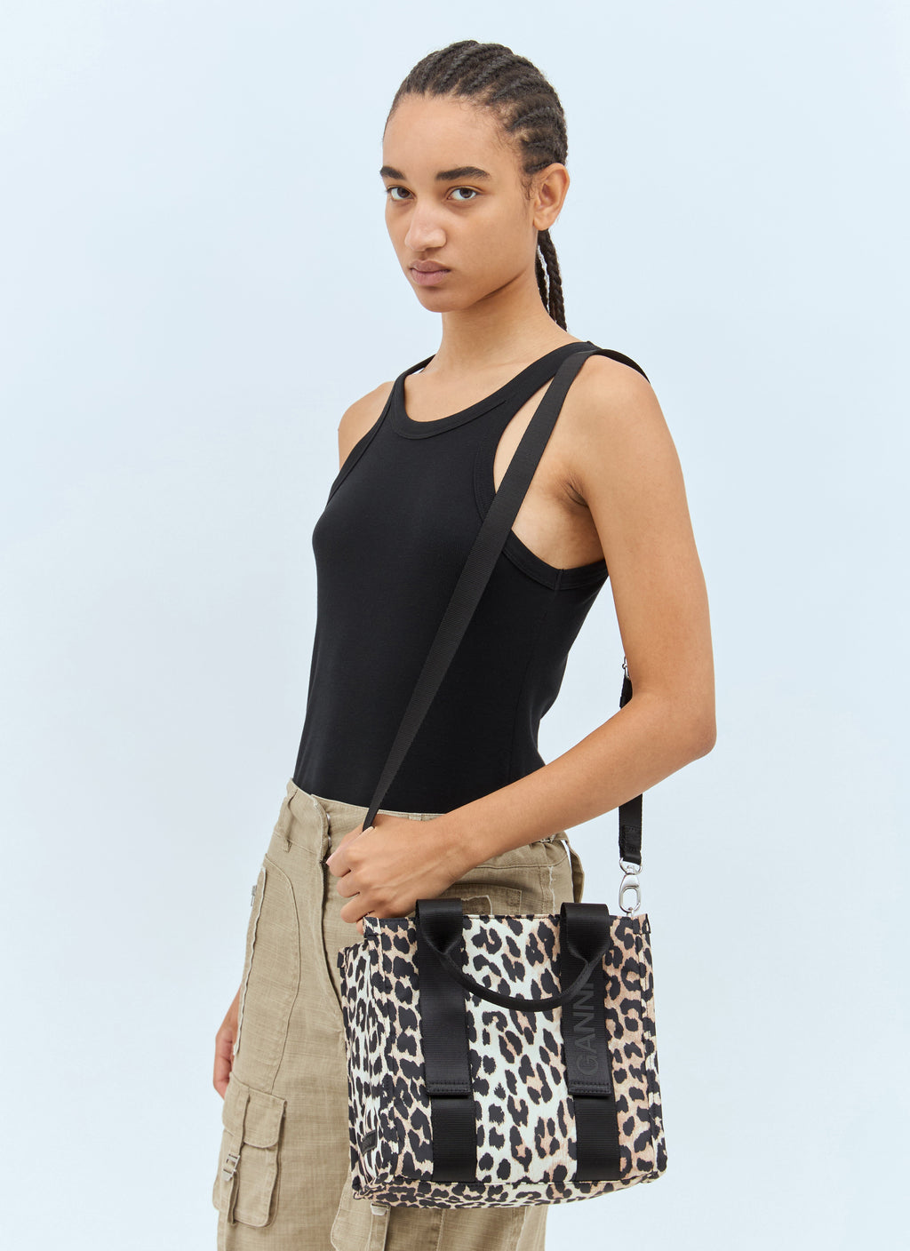 Ganni Women Recycled Tech Small Tote Bag