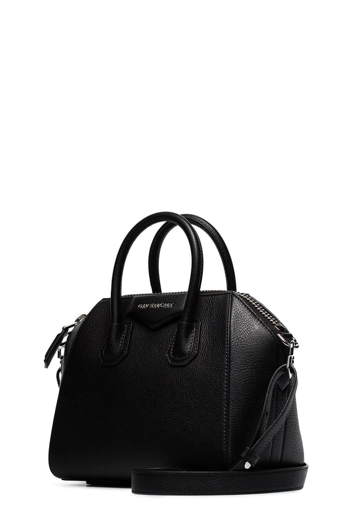 Mini Antigona Black with Detachable Strap