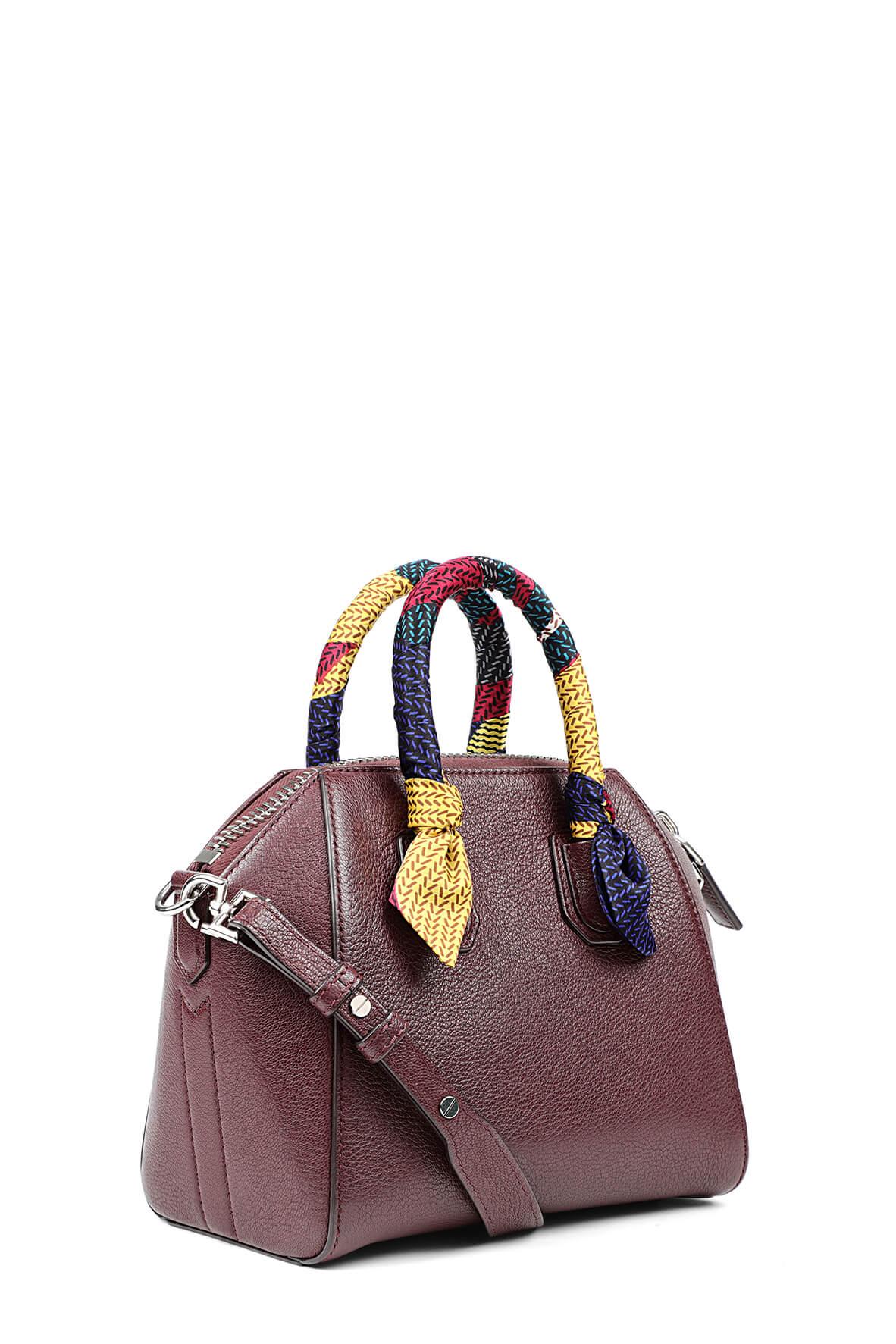 Mini Antigona Oxblood with Detachable Strap and Handle Wraps