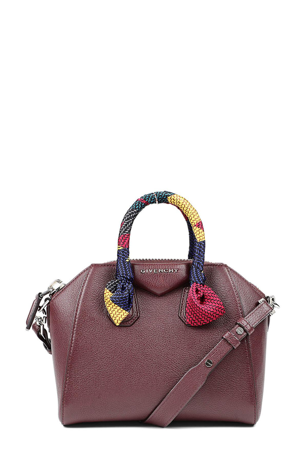 Mini Antigona Oxblood with Detachable Strap and Handle Wraps