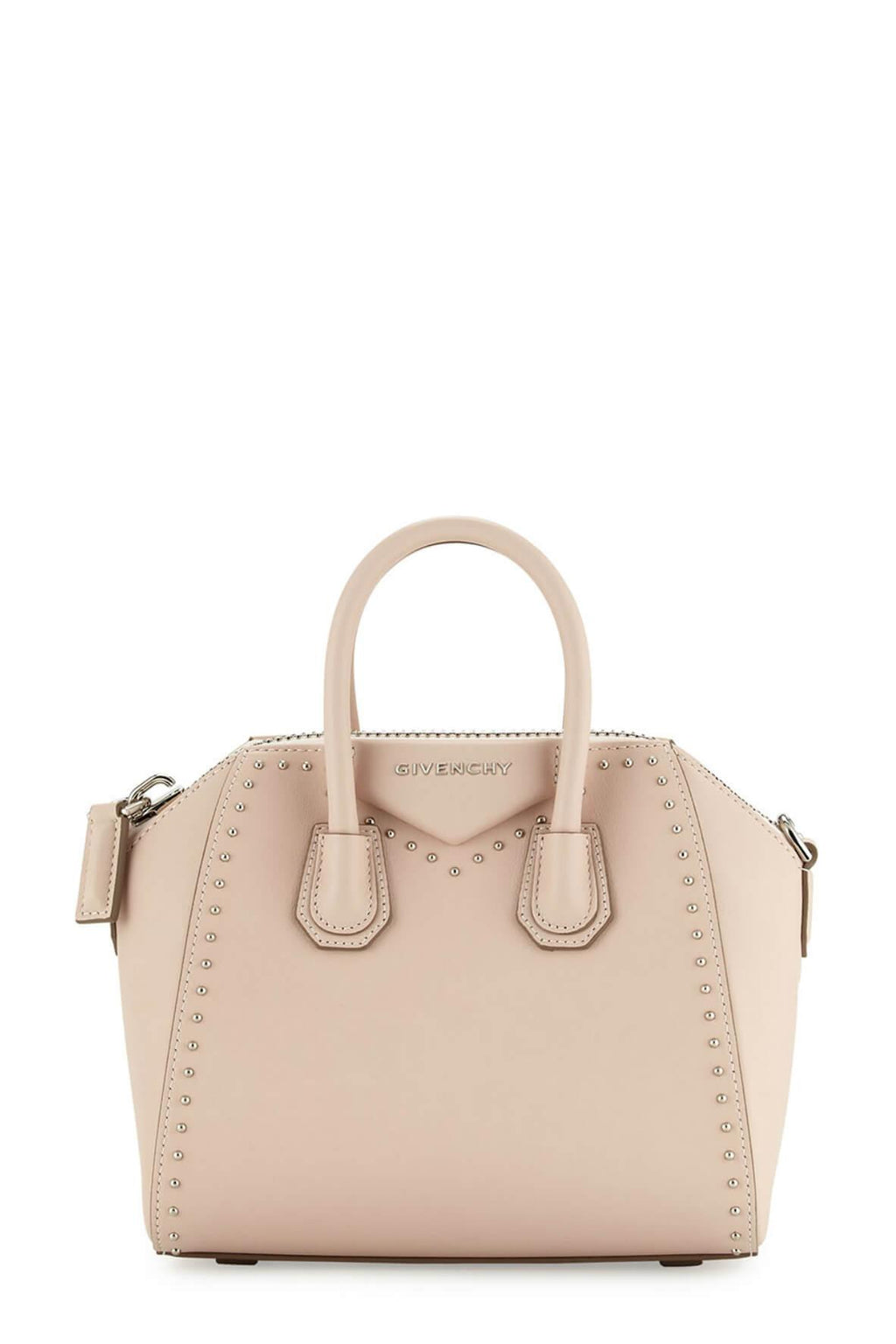 Mini Antigona Studded Pastel Pink with Detachable Strap