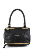 Small Pandora Crinkle Black with Gold Hardware