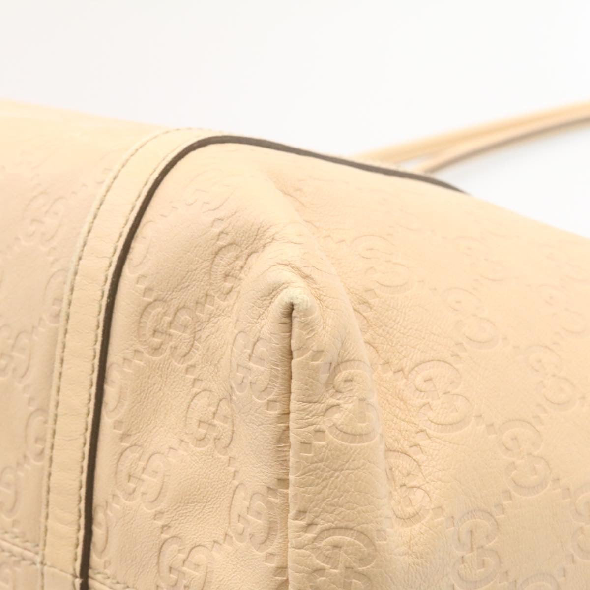 GUCCI Gucci Shima Tote Bag Leather Beige am1040g