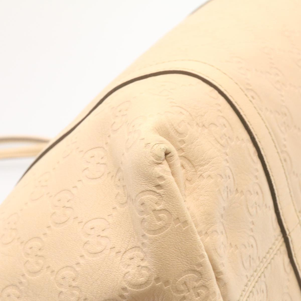 GUCCI Gucci Shima Tote Bag Leather Beige am1040g