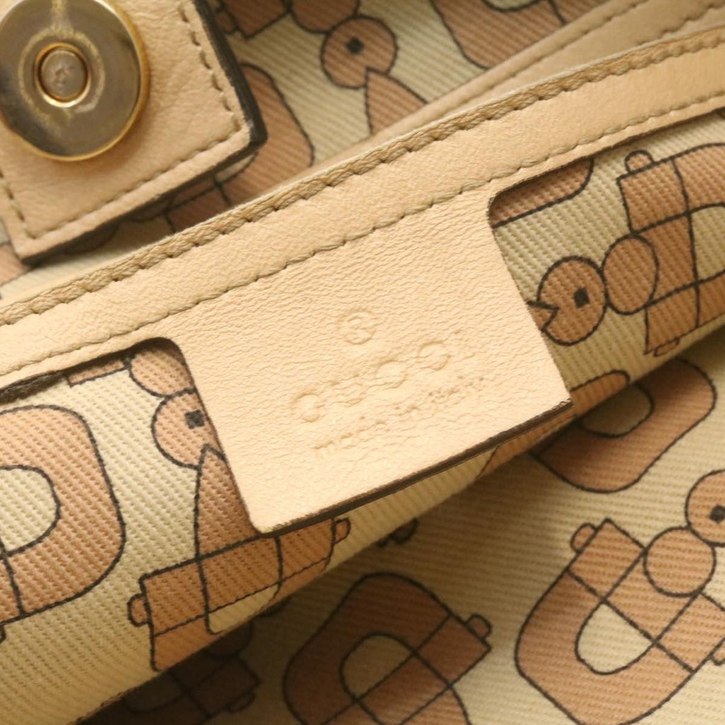 GUCCI Gucci Shima Tote Bag Leather Beige am1040g