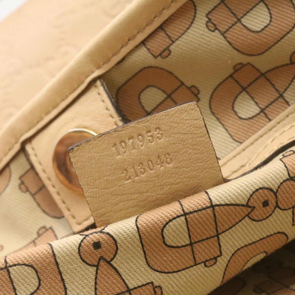 GUCCI Gucci Shima Tote Bag Leather Beige am1040g
